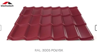 Hornval plechová střešní krytina Hornval H4 š.1211 20/350 PE lesk 0,5 mm červená 1m2